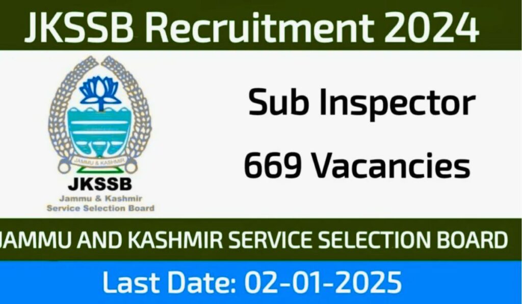 JK Police SI Recruitment 2024