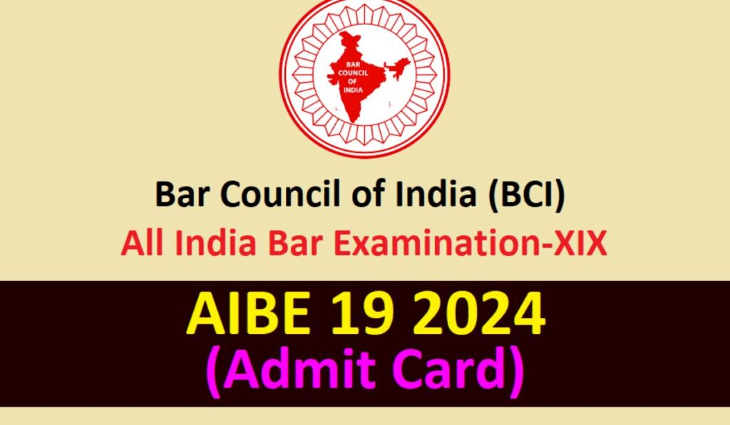 AIBE 19 Exam Hall Ticket 2024