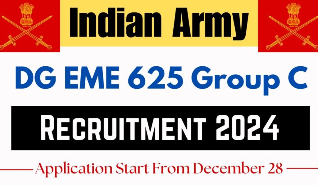 DGEME Indian Army Recruitment 2024