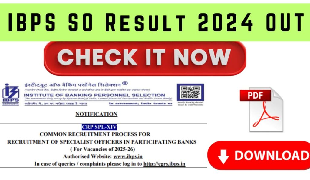 IBPS SO Score Card 2024