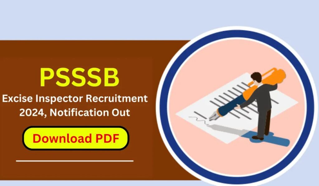 PSSSB Excise Inspector Recruitment 2024-25