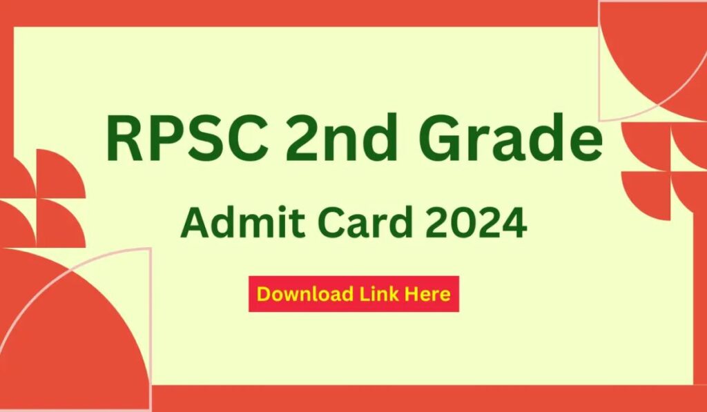 RPSC Grade II Hall Ticket 2024