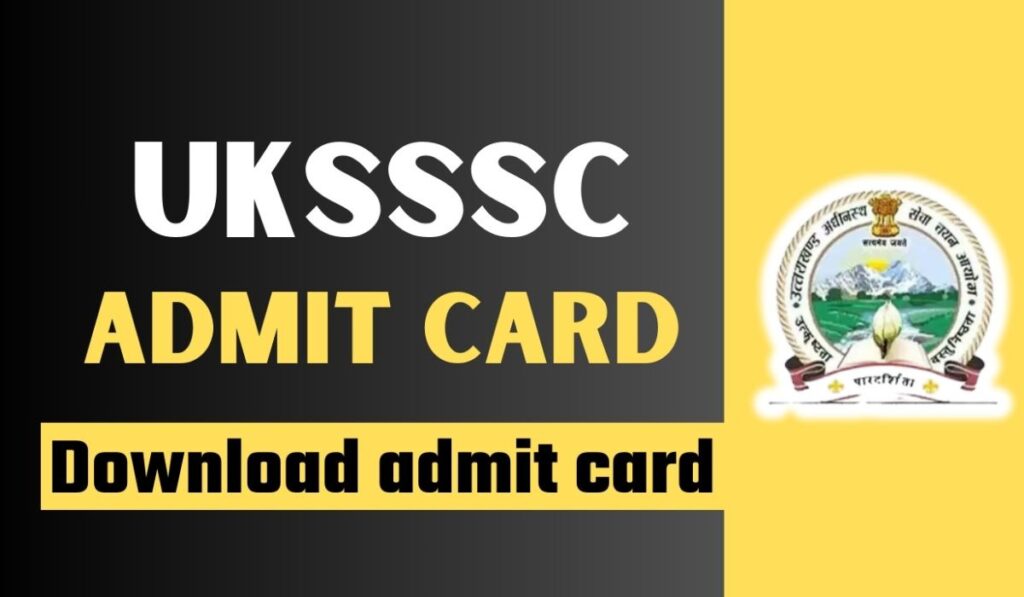 UKSSSC Personal Assistant Admit Card 2024