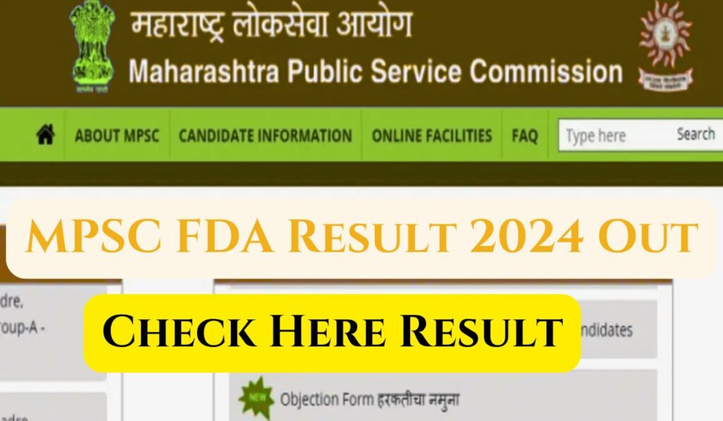 MPSC FDA Result 2024 Out, Check Here Result