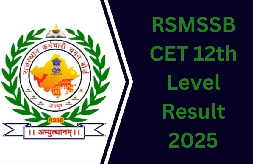 RSMSSB CET 12th Level Result 2025