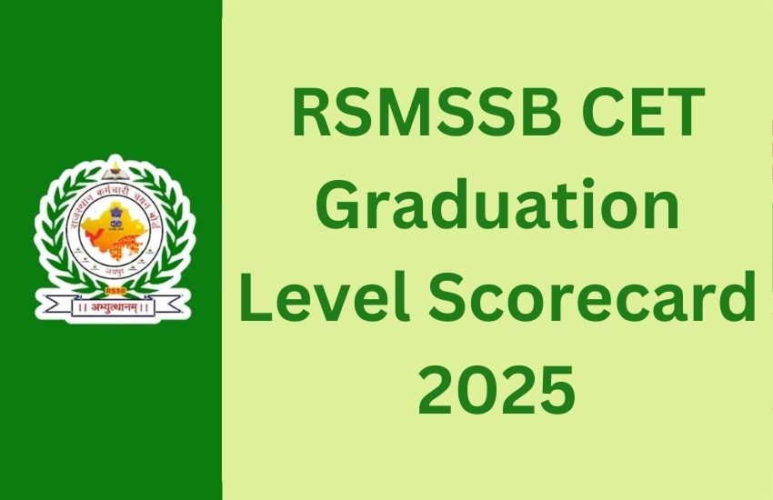 RSMSSB CET Graduation Level Scorecard 2025