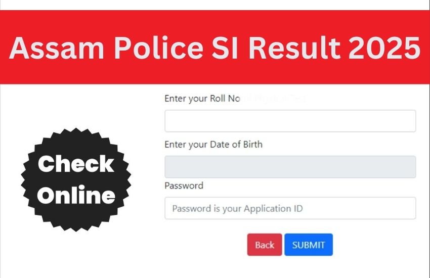 Assam Police SI Result 2025