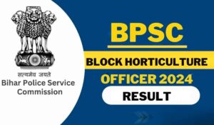 Bihar BPSC Result 2024 for Block Horticulture Officer 318 Posts