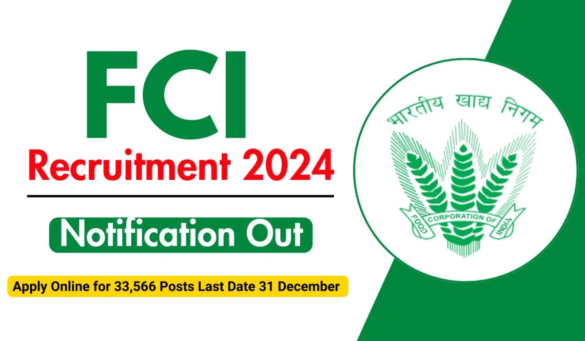 Fci Recruitment Notification 2024 Fci Recruitment Notification 2024