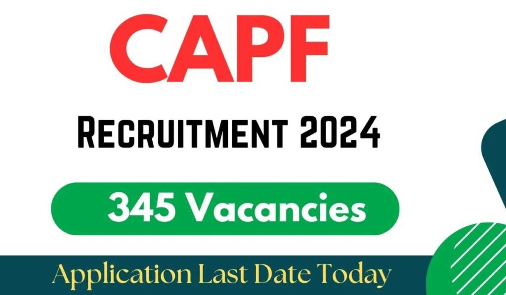 ITBP CAPF MO Recruitment 2024 for 345 Medical Officers