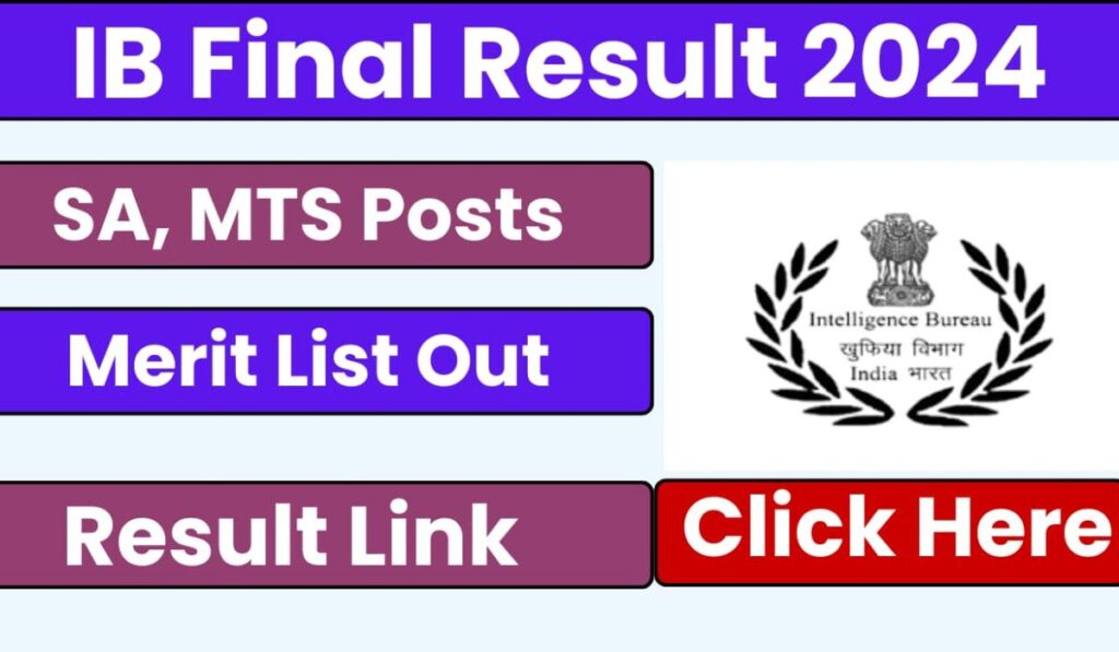 Intelligence Bureau MTS 2023 Final Result