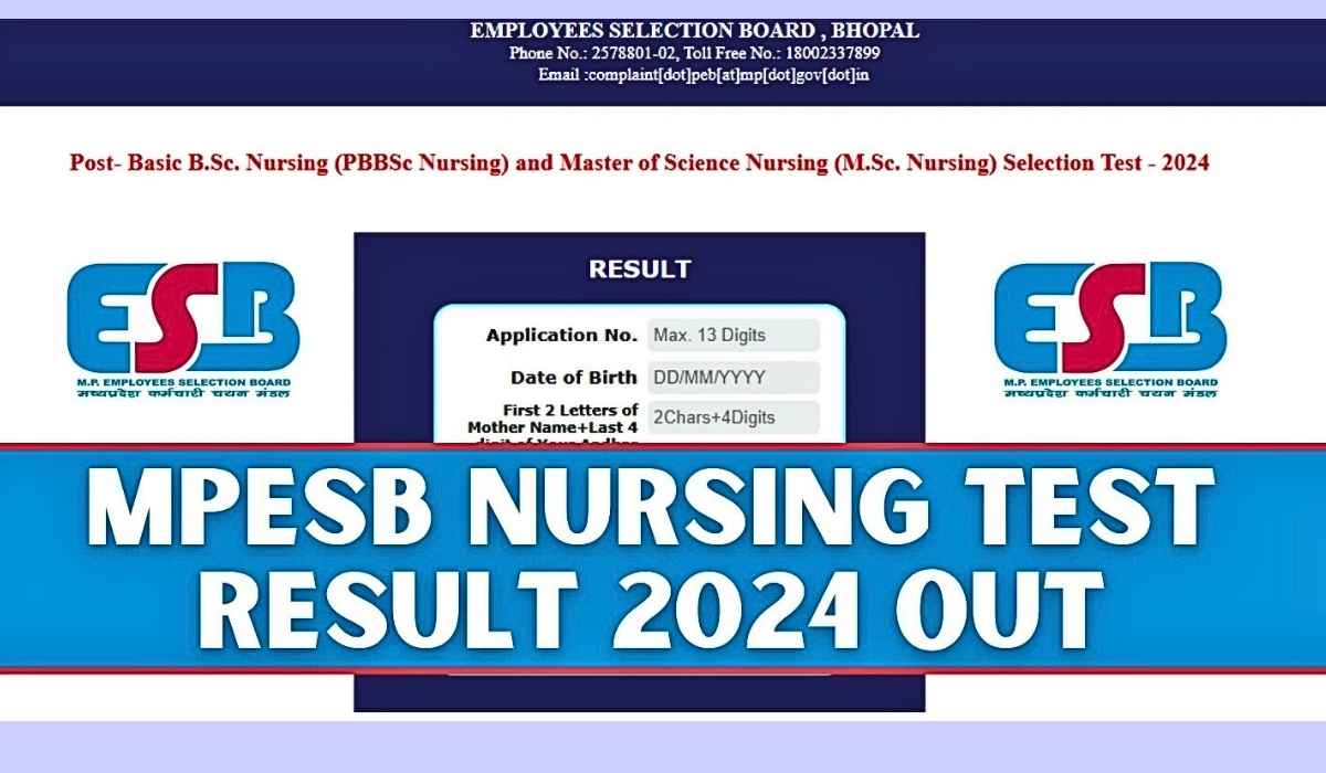 MPESB MSc Nursing Result 2024 Direct Link, Check Your Score