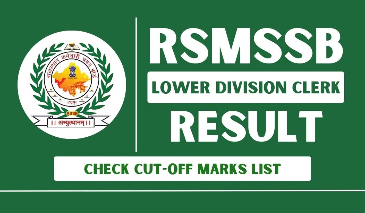 RSMSSB Junior Assistant LDC Clerk Result 2024