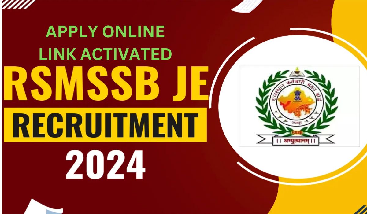 RSMSSB Junior Engineer JEN Recruitment 2024