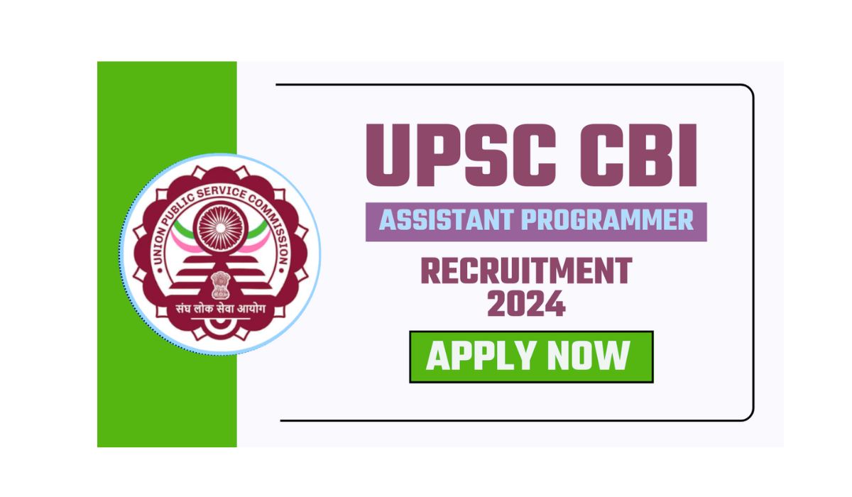 UPSC CBI Assistant Programmer Recruitment 2024