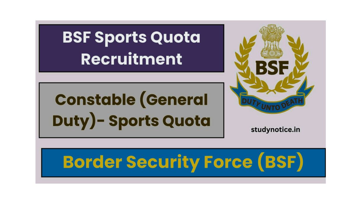 BSF Sports Quota Recruitment 2024