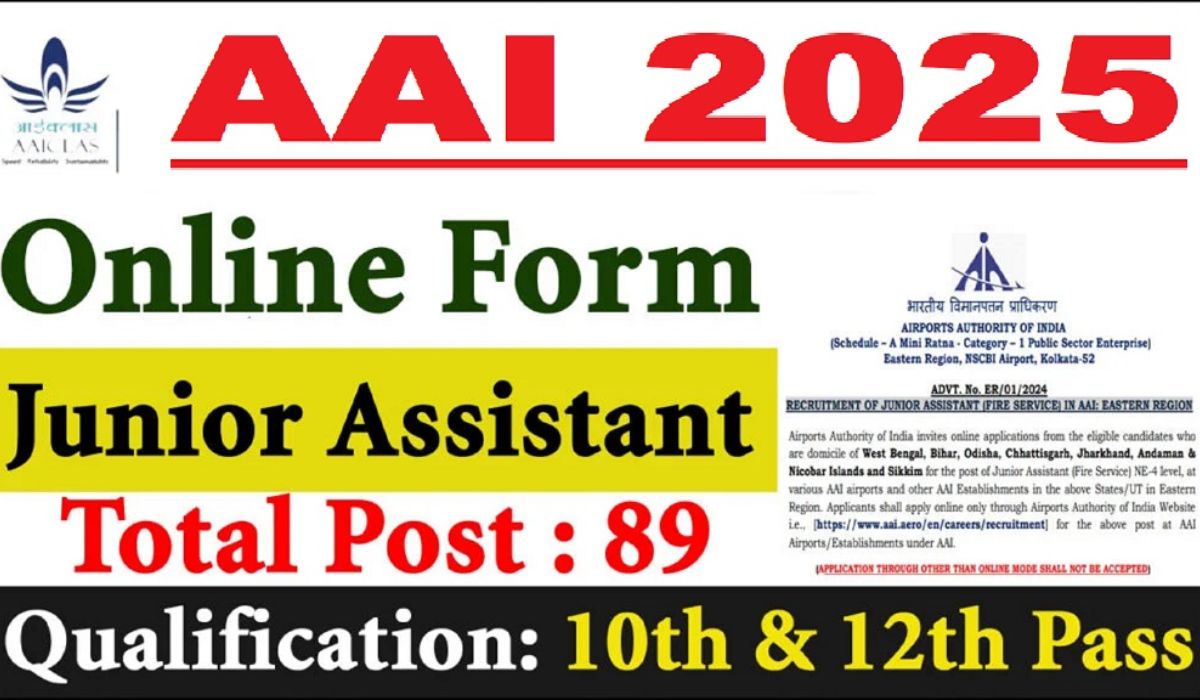 AAI Junior Assistant Recruitment 2024-25