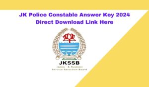 JK Police Constable Answer Key 2024