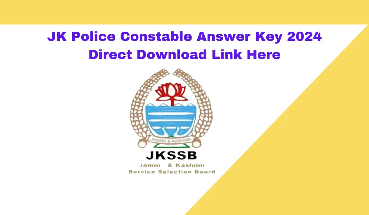 JK Police Constable Answer Key 2024