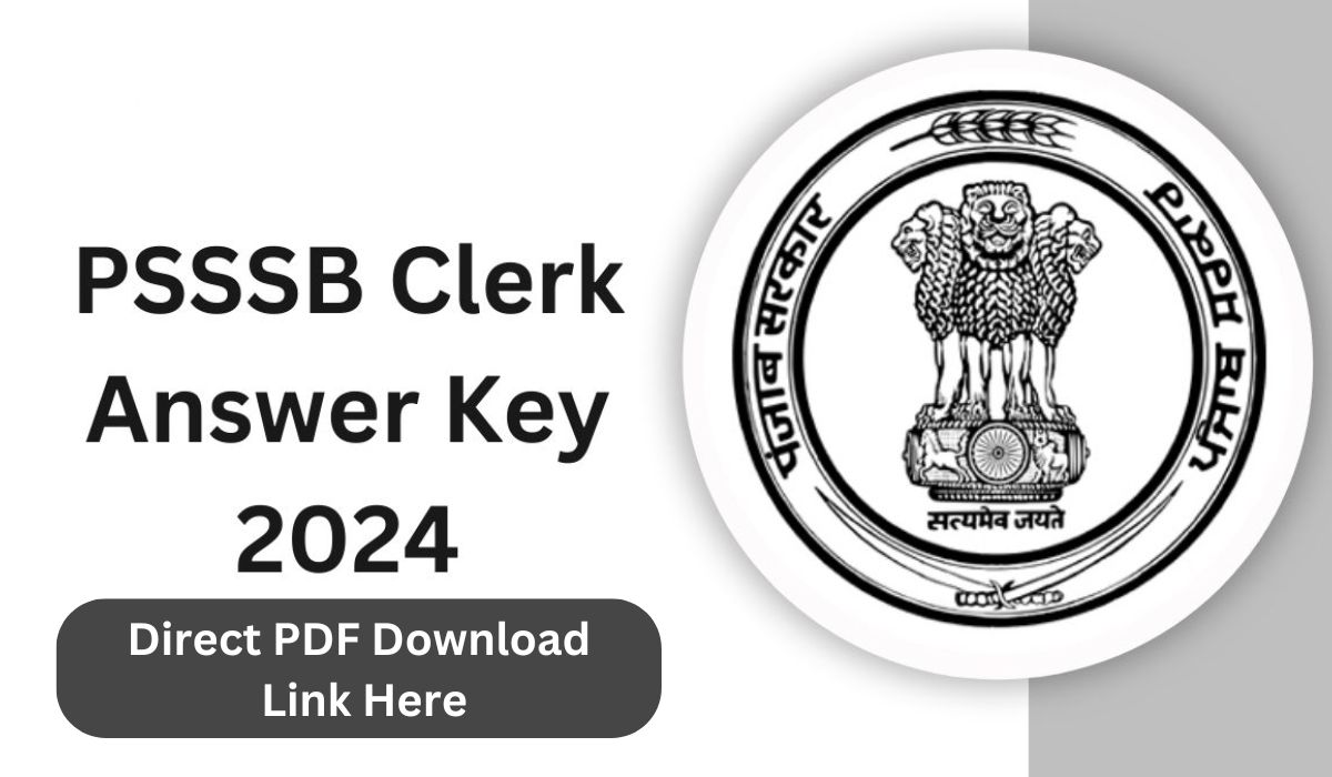 PSSSB Clerk Answer Key 2024