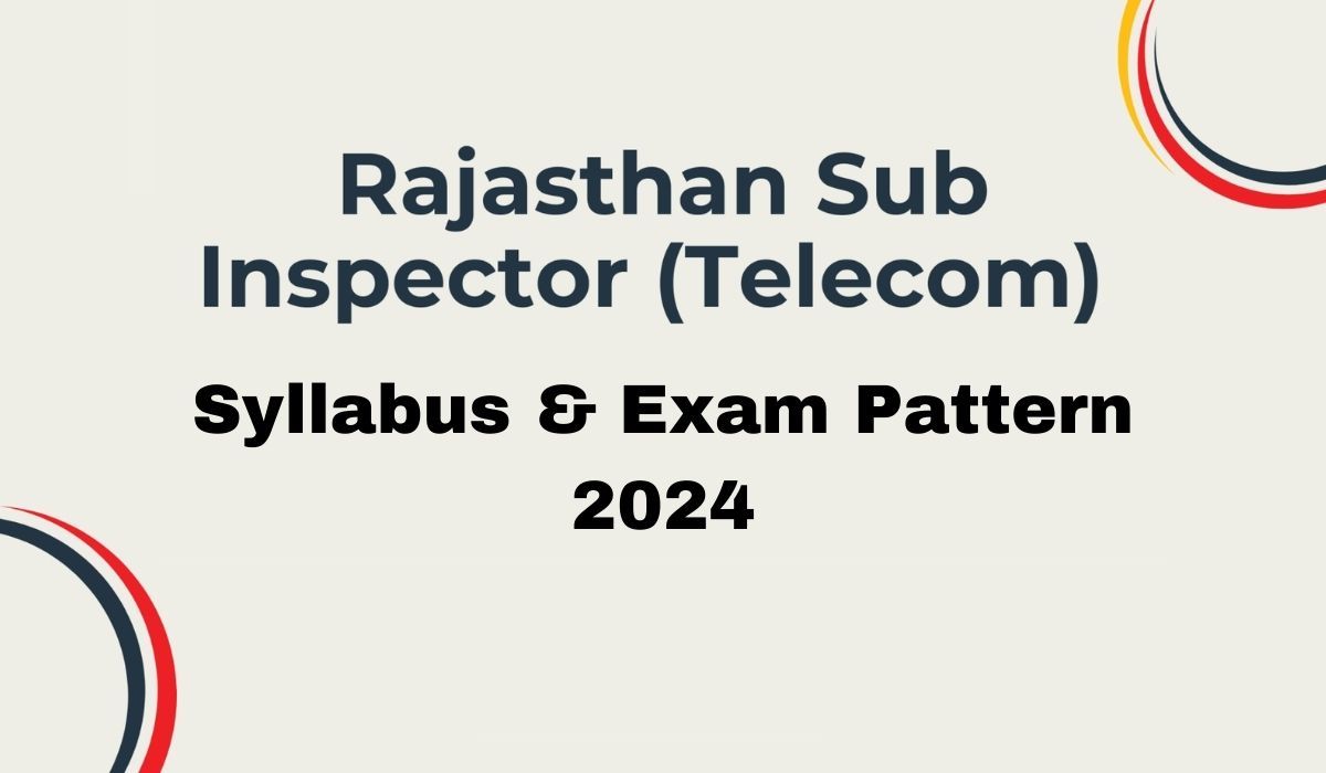 RPSC SI Telecom Syllabus 2024