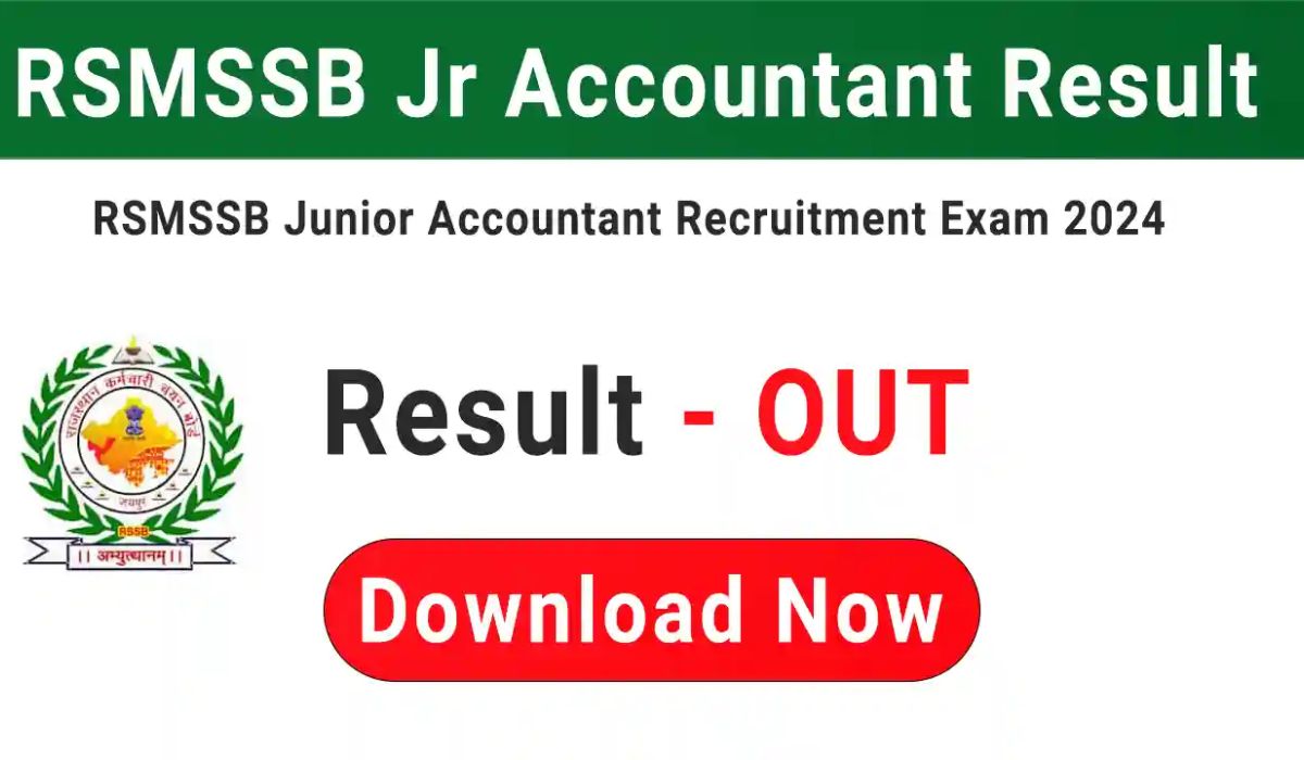 RSMSSB Junior Accountant Final Result 2024