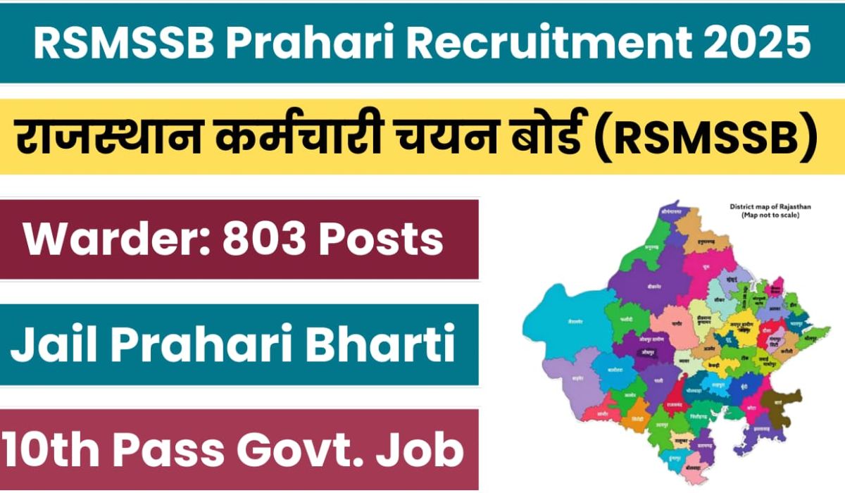 Rajasthan Jail Warder Recruitment 2025