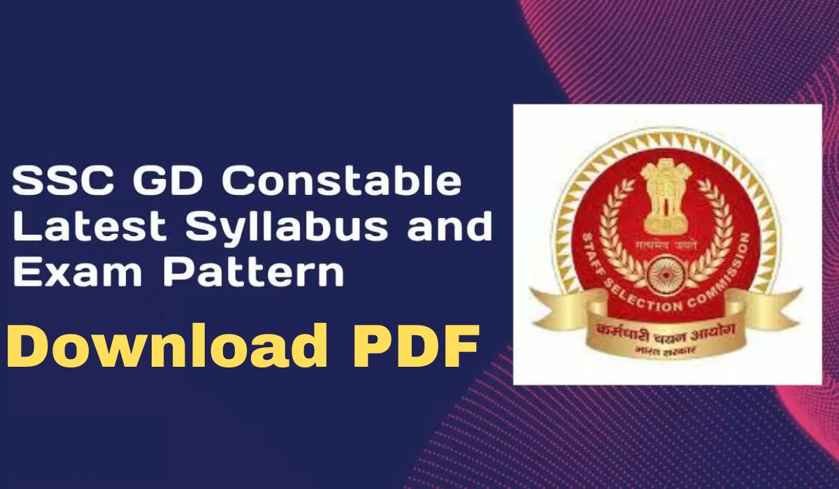 SSC GD Syllabus 2025 PDF