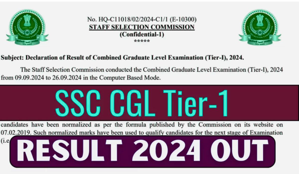 SSC CGL Result 2024 Tier-1