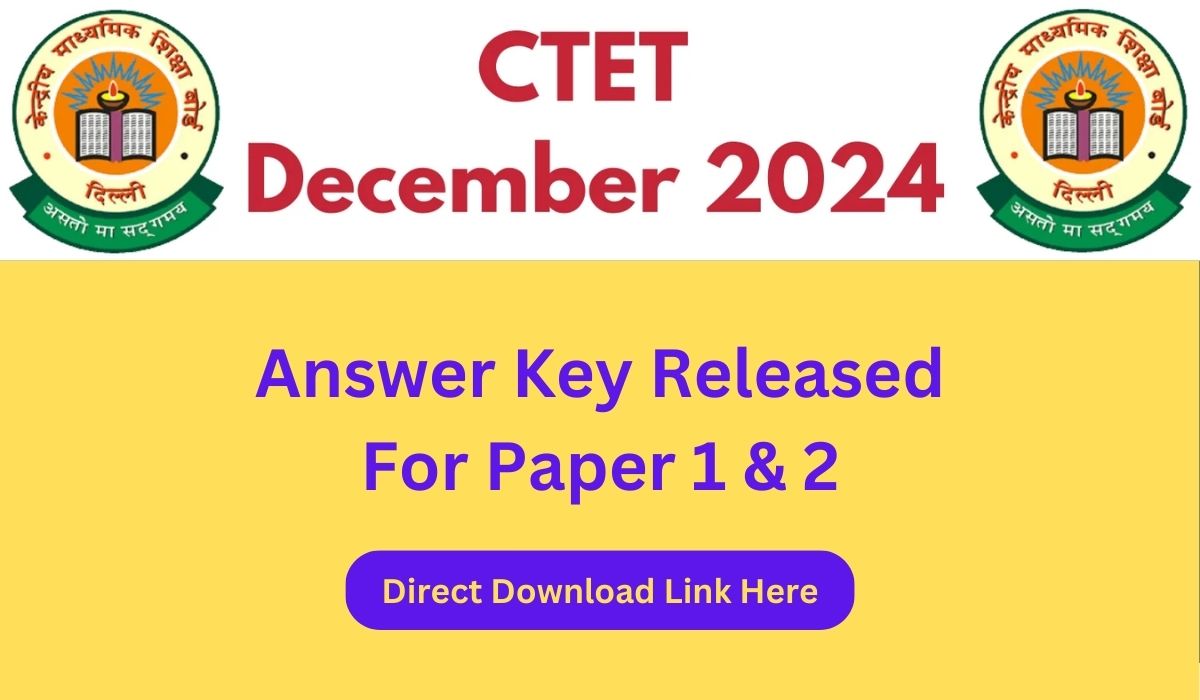 CTET Answer Key December 2024