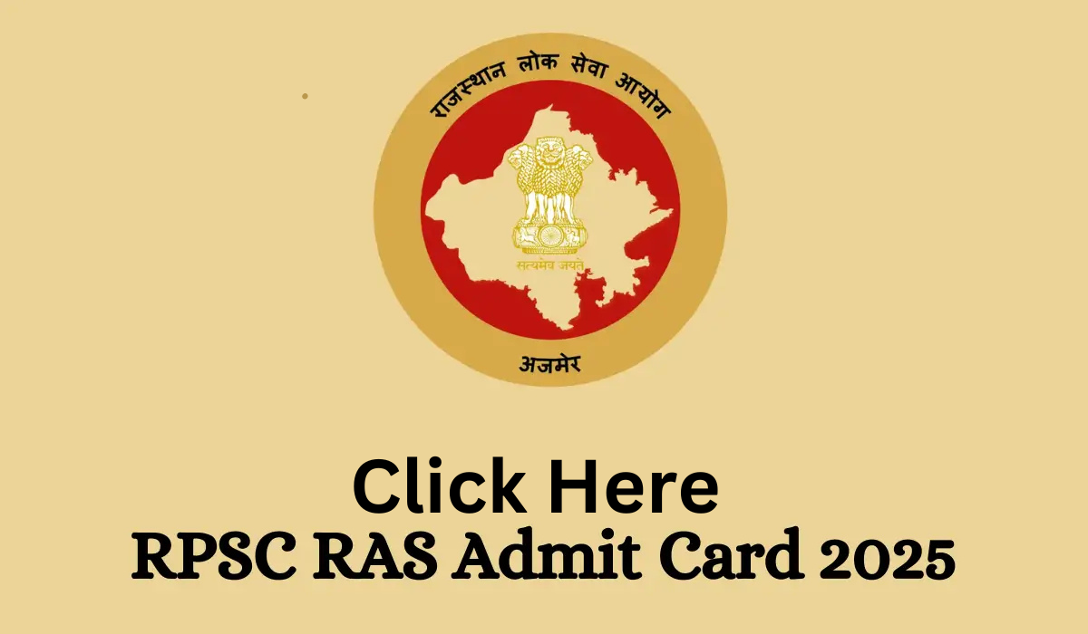 RPSC RAS Pre Admit Card 2025