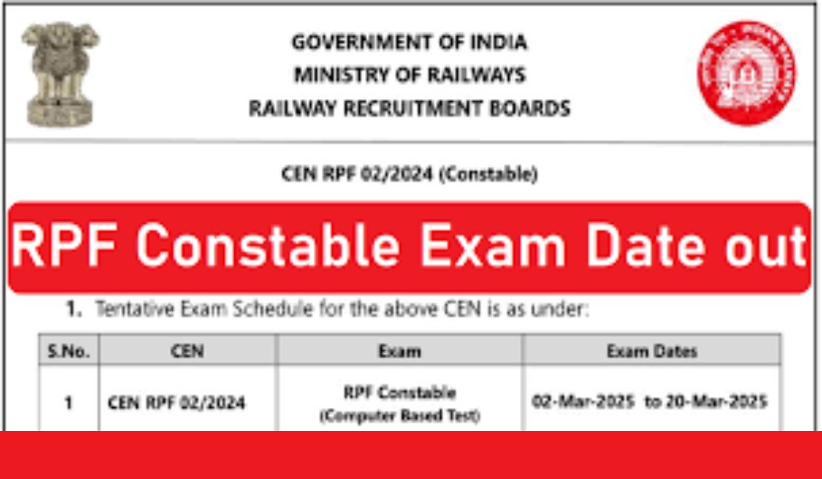 Rpf constable exam date out