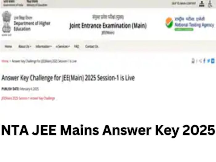 NTA JEE Mains Answer Key 2025