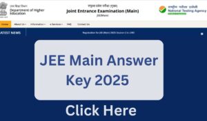 JEE Main Answer Key 2025