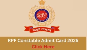 RPF Constable Admit Card 2025